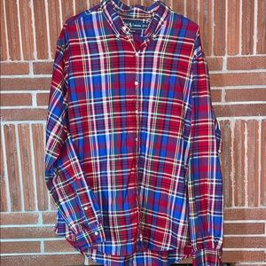 Ralph Lauren Men’s 100% cotton XL button down plaid long sleeve